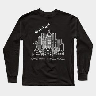 Merry Christmas Happy New Year Melbourne Australia Long Sleeve T-Shirt